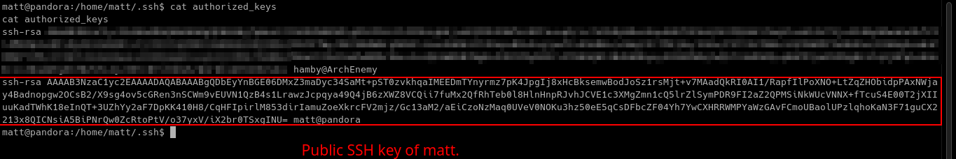 SSH Public key at authorized_keys