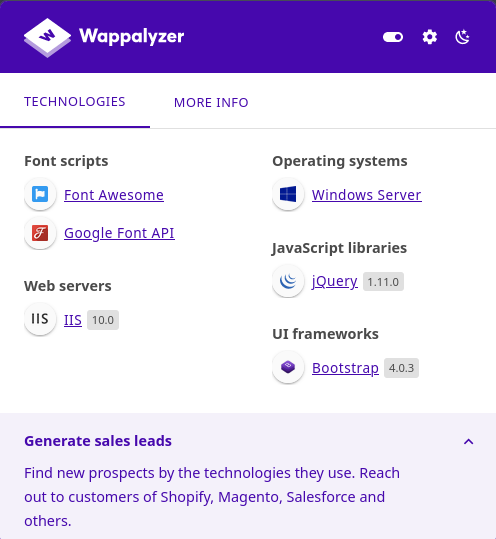 Wappalyzer