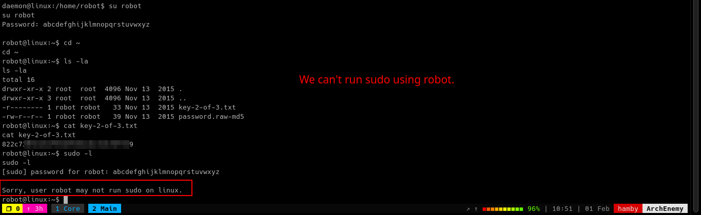 Check for sudo