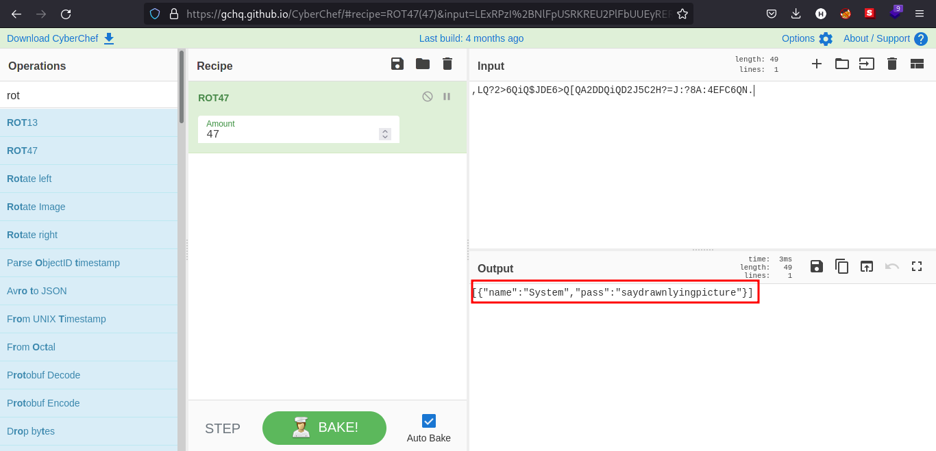 James' Decrypted Password